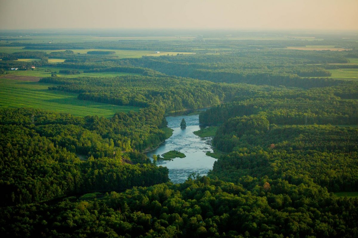 Vue aérienne de Daveluyville