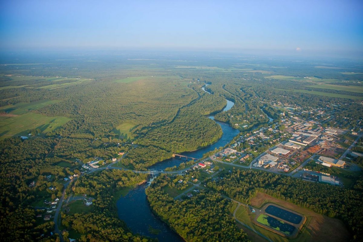 Vue aérienne de Daveluyville