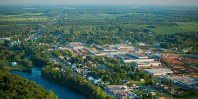 Vue aérienne de Daveluyville