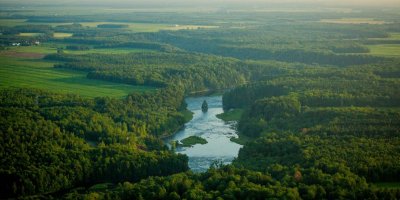 Vue aérienne de Daveluyville