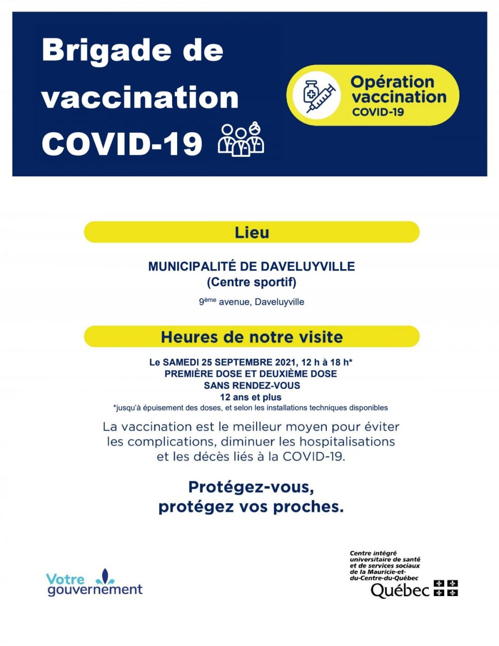 Clinique de vaccination COVID-19