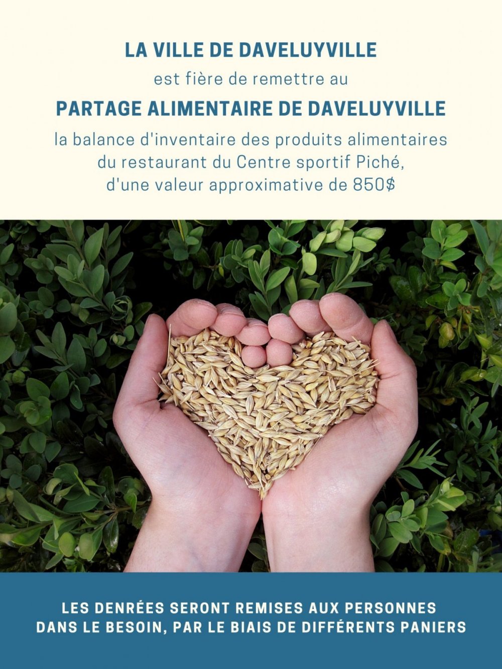 Don au Partage alimentaire de Daveluyville