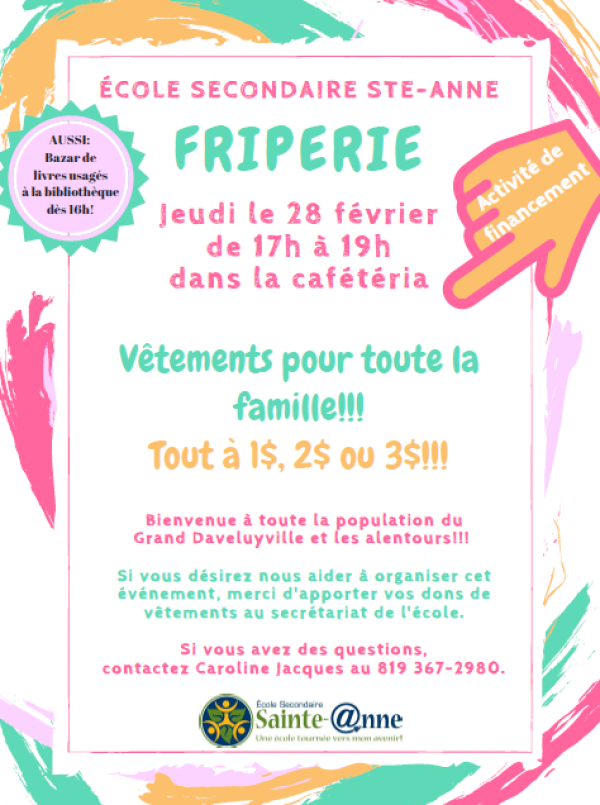 Friperie de l'école Sainte-Anne