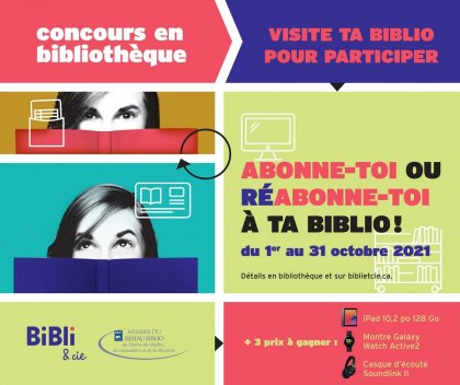 CONCOURS - Abonne-toi ou réabonne-toi à ta biblio ! 